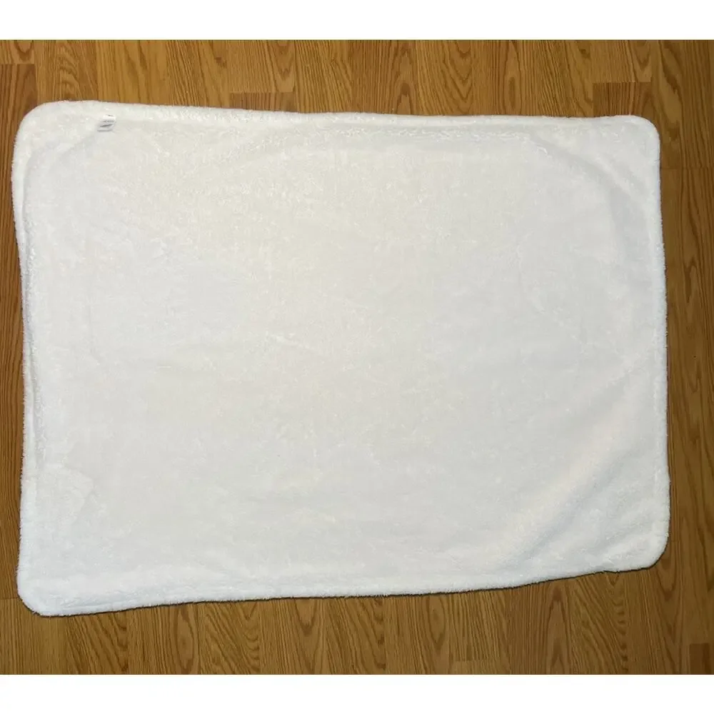 Carters Pink Cat Baby Blanket White Cream Sherpa Plush Kitty READ